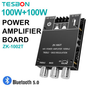 ZK-1002T Bluetooth-Compatible HIFI 2.0 Channel Amplifier Stereo AMP Speaker Boards 100W+100W