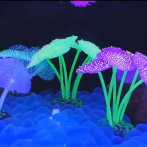 🐠🦐【READY-STOCK】Fish Tank Glowing Artificial Jellyfishes Aquatic Plants Fluorescent Coral Plant Variety Simulated Plants