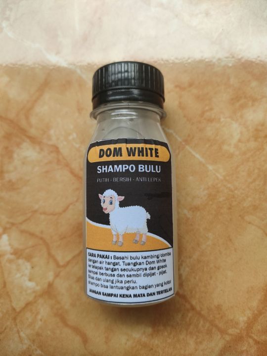 Dom White Shampoo Sampo Pemutih Memutihkan Bulu Kambing Domba