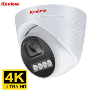 Camera IP 4K 8MP POE 2.8mm AI Màu Sắc Tầm Nhìn Ban Đêm Camera Quan Sát Tại Nhà Giám Sát Video An Ninh H.265 Onvif Góc Rộng Màu Trắng