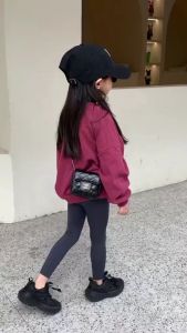 Lejing Polos Anak Usia 4-11 Tahun: Celana Leging Anak Perempuan & Hitam