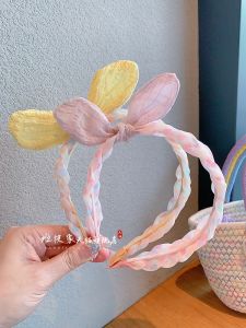 ที่คาดผมหูกระต่ายถักสไตล์เจ้าหญิงสําหรับเด็กผู้หญิง เด็กทารก น่ารัก Headwear เด็กวัยหัดเดินเวอร์ชั่นเกาหลี หรูหรา อุปกรณ์เสริมโดย Banpeixiang