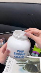 800ml Portable Large Capacity Straw Cup INS DIY Water Cup With Double Drinking Mouth
