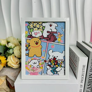 Đồ Chơi Tự Làm Thủ Công Đồ Họa Kim Cương Con Chó Đường Viền Quà Tặng Lễ Hội Mô Hình Khối Xây Dựng Đồ Chơi Trẻ Em