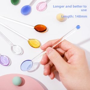 gumahus | Heat Resistant Transparent Glass Spoon for Beverages