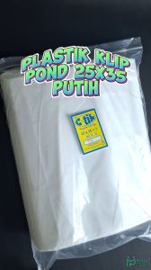 Plastik Klip Putih 25x35 (isi 100pcs) / Packing Baju Plong Pond Jinjing Kaos Seal Zip Lock Cetik