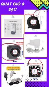 ( HCM) Quạt cánh nhỏ 24V (4x4cm) Phụ Kiện Máy Xông Tinh Dầu Xông Hương Thơm _BOBA NATURALS