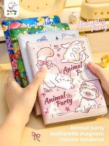 KABAXIONG | Magnetic Buckle Leather Diary Notebooks Thick Full Color Pages School Students 2026 New Style