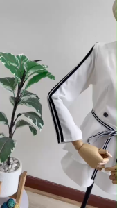 22509  Set 3 ชิ้น เสื้อแขนแถบ + กางเกงแถบข้างขาสั้น + สายผูก