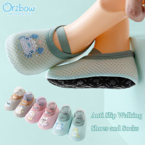 Orzbow ชั้นเดินเด็กทารกนุ่มสบายกันลื่น2คู่สำหรับฤดูร้อนรองเท้าตาข่ายระบายอากาศถุงเท้าเดินพื้นเด็กทารกเด็กผู้ชายเด็กผู้หญิง0-26เดือน