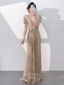 Elegant Glitter Evening Dress