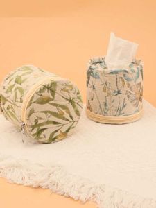Original RY Design Round Paper Towel Holder Creative Bathroom and Living Room Fabric Paper Box Roll Holder