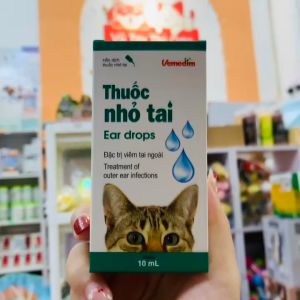 Dung dịch nhỏ tai chó mèo Vemedim vệ sinh tai thú cưng 10ml