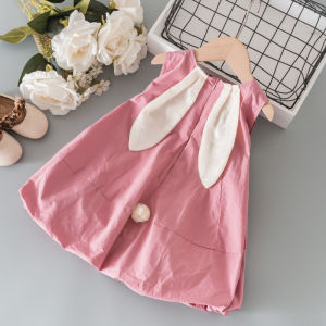 Princess Style Pure Cotton Summer Dress for Girls Baby Clothes A-Line Skirt Childrens Summer Fashion Baby Girl Dress