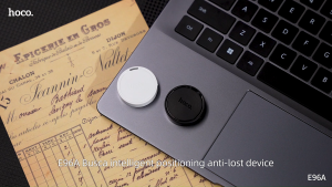 【For Android】HOCO E96A Intelligent Positioning Anti-lost Device Smart Tag Google Find My Device Network GPS Positioning Tracker Lost Reminder Anti-Lost Locator For Key Finder&Pets& Wallet Bag