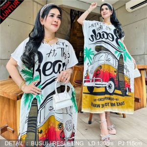daster jumbo ld120 cm baju ibu hamil dan menyusui resleting depan
