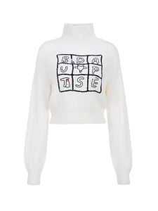 AIVEI | Sweet Cozy Fresh High-neck Letter Knit Sweater