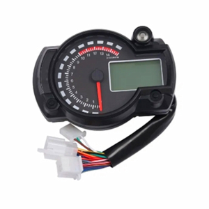 Motorcycle Speedometer 7 Colors Moto Dashboard LCD Digital Odometer Tachometer Fuel Meter MAX 299KM/H Speed Gauge Meter