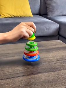 Mainan Gasing Bertingkat Kanak Kanak Pusingan Gasing Budak Lelaki Gajet Jari Anti Stres Kids Folding Gyro Toy Spinning Top Toys Stacking Toys Technology Finger Decompression 陀螺玩具叠叠乐儿童转转乐男孩旋转男黑科技手指解压神器 E401