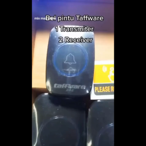 TOP PRODUK TaffHOME Bel Pintu Rumah Tanpa Kabel Jarak Jauh Wireless Otomatis Waterproof 1 Transmitter 2 Receiver H10 / bel rumah tanpa kabel paling bagus suara keras waterproof