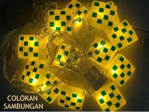 Lampu LED Hias Ketupat Dekorasi Lebaran / Ramadhan Premium Ketupat Lampu Tumblr