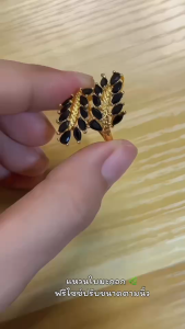 แหวนใบมะกอกนำโชค แหวนเสริมดวงความรัก แหวนชุบทองคำแท้ฝังเพชร CZ AAA+ ดีไซน์หรูหรา A4-P202