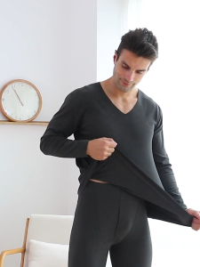 Mens Thermal Underwear Set Winter Warm Long Johns Top Bottom Cold Weather Base Layer for Extreme Warmth