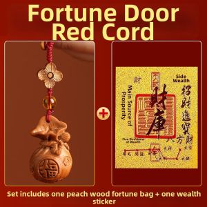 YISHUIGE | Blessing Protection Wealth-attracting Safety-promoting Peach Wood Lotus Accessory