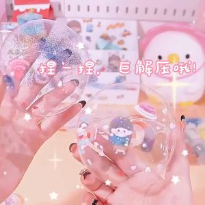 Byssherer Nano Glue Kneading Music Blowing Bubble Full Set Of Nano Tape Double-sided Paste Blowing Bubble Decompression Toy Material Package Set