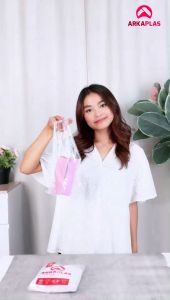 ARKAPLAS Plastik Kantong Kresek PE Bening Ukuran Lengkap 10 15 20 24 26 28 30 35 40