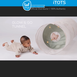 Taf Toys New Interactive Glow & Crawl Play Tunnel with Music & Lights for Baby Exploration
