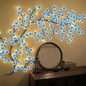 Đèn LED Cành Hoa Anh Đào Nhân Tạo 72/96/144 Đèn LED Đèn Cổ Tích Hoa Hồng Chạy Bằng Nguồn USB Để Trang Trí Thẩm Mỹ Phòng Ngủ