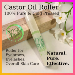 Pure Nature 10ml Castor Oil Roller – 100% Pure Cold Pressed for Eyebrows Eyelashes Lips & Skin