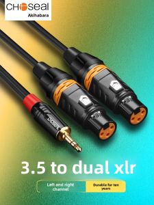 Choseal | 3.5mm to Dual XLR Male Audio Cable