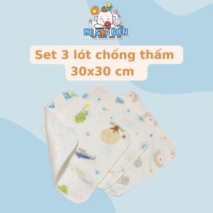 Set 3 lót chống thấm 30x30 cm