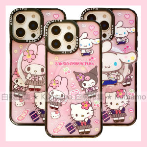 MagSafe Wireless Charging Phone Case for  17Pro Max 16 with Stand Cute Girl Cartoon Design Protects Your Phone
