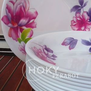 6 PCS PIRING MAKAN MELAMIN TEBAL PIRING LONTONG CEKUNG BESAR 23 CM MELAMIIN TEBAL