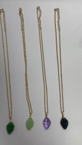 Lucky Charm Crystal Nine-Tailed Fox & Hypoallergenic Stainless Necklace Good for Wealth Career Love