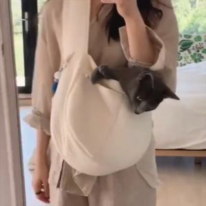 Pet Carrier Bag Sling Bag Portable Dog Carrier Outdoor Travel Single Shoulder Bag Mesh Pouch Handbag (SMALL)