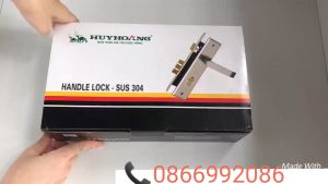 Khoá Cửa Tay Gạt Lắp Cửa Thông Phòng Huy Hoàng SS5810 Inox 304 Chính Hãng Bảo Hành 3 Năm (khoá thông phòng)