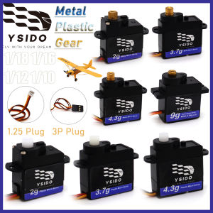 RC Micro Servo 2g/3.7g/4.3g/9g Servo 1.25/2.0mm Dupont Plug for 1/18 1/16 1/12 1/10 RC Mini Drone Aircraft Fixed-Wing Helicopter