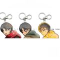 Dynamic Transformation 3D Gradient Keychain Bag Pendant Anime Attack on Titan Eren Mikasa Acrylic Keychain Cartoon Series. 