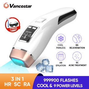 HOMEFISH 4in1 Laser Hair Removal IPL Epilator Cooling LCD Acne Treatment Rejuvenation Device for Home Bikini Trimmer Device