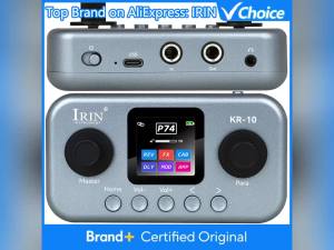 IRIN | IRIN KR-10 Guitar Processor Multi-Effects Guitar Bass Pocket Multi-Function Desktop Effects Processor Pedal APP Control