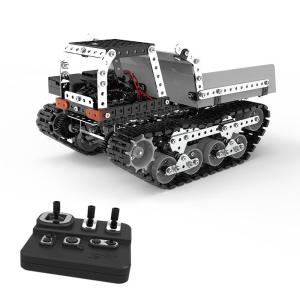 CONUSEA | Metal Building Blocks Assembly Rc Truck 10ch Tracked Dump Truck Remote Control Trucks Screws Nuts Metal 3d Model For Boys