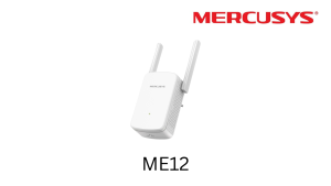 Mercusys ME12 N300 Wi-Fi Wifi Range Extender 300Mbps at 2.4 GHz Access Control Apps Support ME12