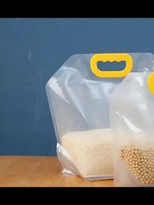 Reusable Food Container Bags Clear BPA Free Grain Moisture-Proof Sealed Bags Smell Proof Dry Food Storage Bag Kitchen