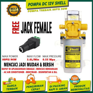 POMPA AIR DC 12V SHELL - PENGUAT TEKANAN AIR HIGH PRESSURE