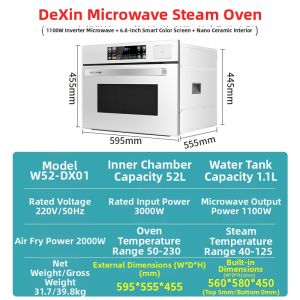 Microwave Steam Roast Fry Multi-function Oven
