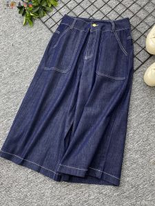 Quần Jeans Denim Ống Rộng Cạp Cao Cho Nữ Quần Thường Ngày Ôm Dáng Quần Ống Thẳng Bảy Tám Phút Cỡ Lớn Quần Thường Ngày